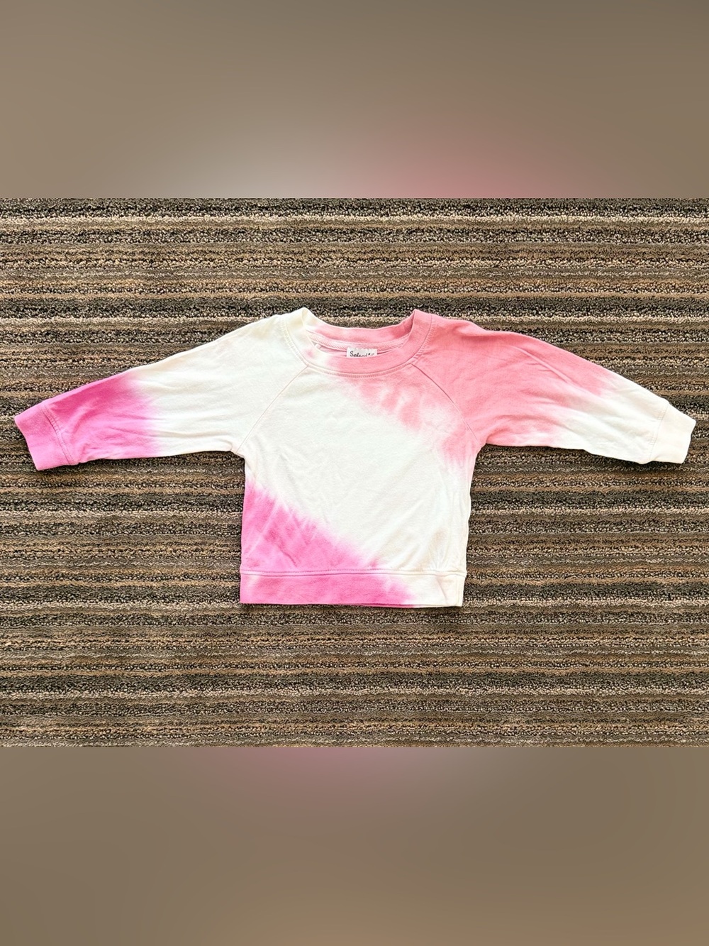 Splendid Pink & White Tie-Dye Kids Sweatshirt